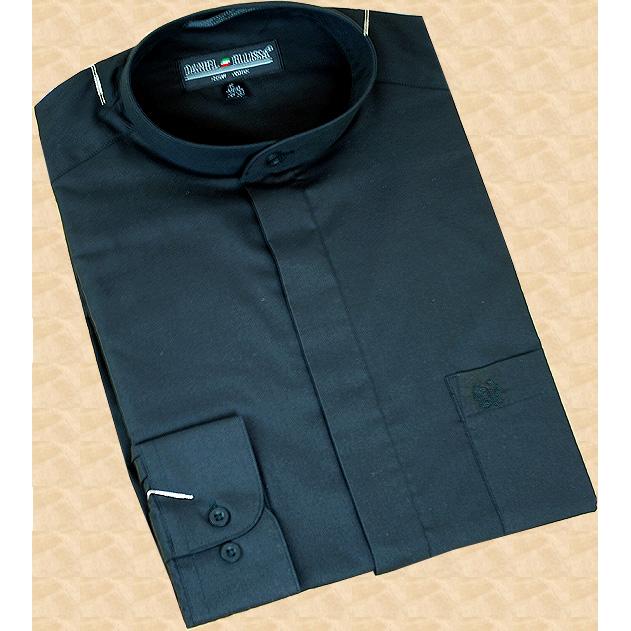 Daniel Ellissa Black Cotton Dress Shirt | Upscale Menswear