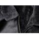 De-Niko Black / Grey PU Leather / Faux Fur Lined Aviator Jacket MPS701
