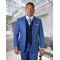 Statement "Tivoli" Sapphire Blue / Navy Super 180's Cashmere Wool Vested Modern Fit Suit