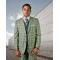 Statement "Tivoli" Taupe / Mint Green Super 180's Cashmere Wool Vested Modern Fit Suit