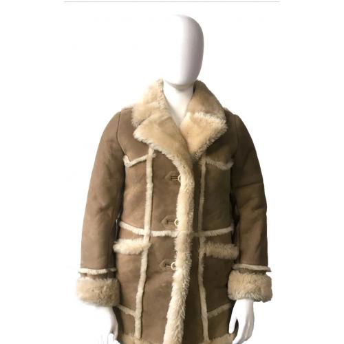 G-Gator Ladies Tan Genuine Sheepskin Shearling / Lamb Sherpa jacket 1030