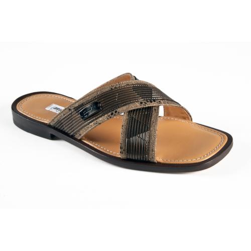 Mauri 5058 Gold / Brown Genuine Leather Sandals.