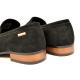 Tayno "Carlos" Black Vegan Suede Leather Moc Toe Penny Loafers