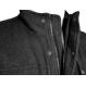 Vintage Black Wool Blend Stand Up Collar Hip Length Car Coat 81010