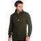 LCR Olive Green Shawl Collar Pull-Over Modern Fit Wool Blend Sweater 5577
