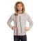 LCR Beige / Brown Zip-Up Faux Fur Lined Modern Fit Wool Blend Hooded Sweater 5555