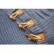 LCR Blue Button-Up Modern Fit Wool Blend Shawl Collar Cardigan Sweater 5587