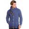 LCR Blue Button-Up Modern Fit Wool Blend Shawl Collar Cardigan Sweater 5587