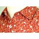 Sangi by Bassiri Cranberry Red / Khaki Floral Print Long Sleeve Casual Shirt S1084