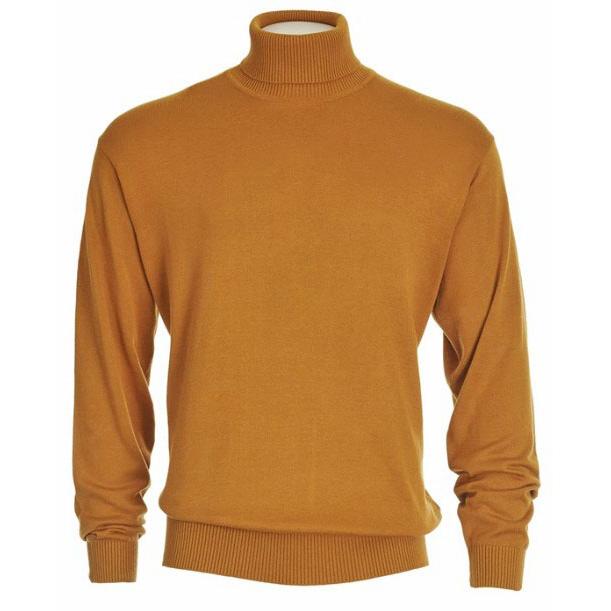 Bagazio Camel Turtle Neck Sweater Shirt for Men | Upscale Menswear