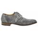 Mauri "High-Speed" 3054 Light Grey / Burnished Genuine Body Alligator Hand Painted Monk Strap Loafer Shoes.