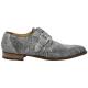 Mauri "High-Speed" 3054 Light Grey / Burnished Genuine Body Alligator Hand Painted Monk Strap Loafer Shoes.