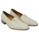 Mauri "Sandstone" 3034 Winter White Genuine All Over Ostrich Loafer Shoes.