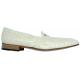 Mauri "Sandstone" 3034 Winter White Genuine All Over Ostrich Loafer Shoes.