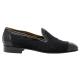 Mauri "Finesse" 3073 Black Genuine Lizard / Fabric Loafer Shoes.