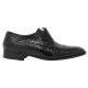 Mauri "Cathedral" 4896 Black Genuine All Over Baby Alligator Lace-up Shoes.