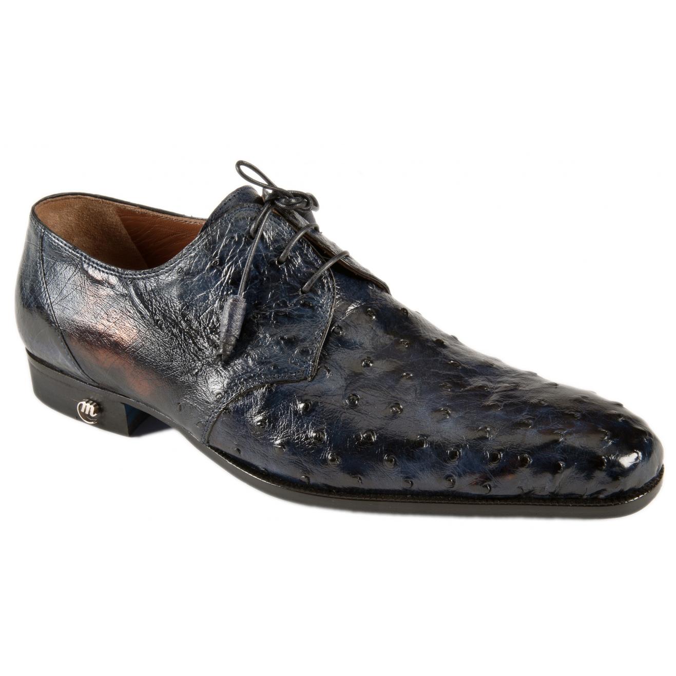 Mauri 1188/1 Wonder Blue Genuine Ostrich Hand-Painted Shoes. - $849.90 ...