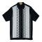 Silversilk Black / White / Silver Button Up Knitted Short Sleeve Shirt 8119