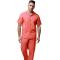Stacy Adams Solid Coral Egyptian Linen / Cotton Short Sleeve Outfit 6720