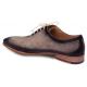 Mezlan "Plazza'' Grey Genuine Hand-Burnished Suede Oxford Shoes 8452.