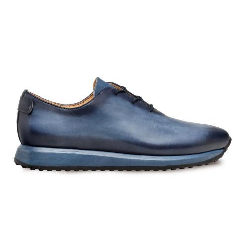Mezlan "Brahman" Blue / Navy Calfskin Leather Men’s Dress Sneakers