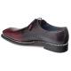 Mezlan "Bertone'' Burgundy Genuine Calfskin Plain Toe Oxford Shoes 9341.