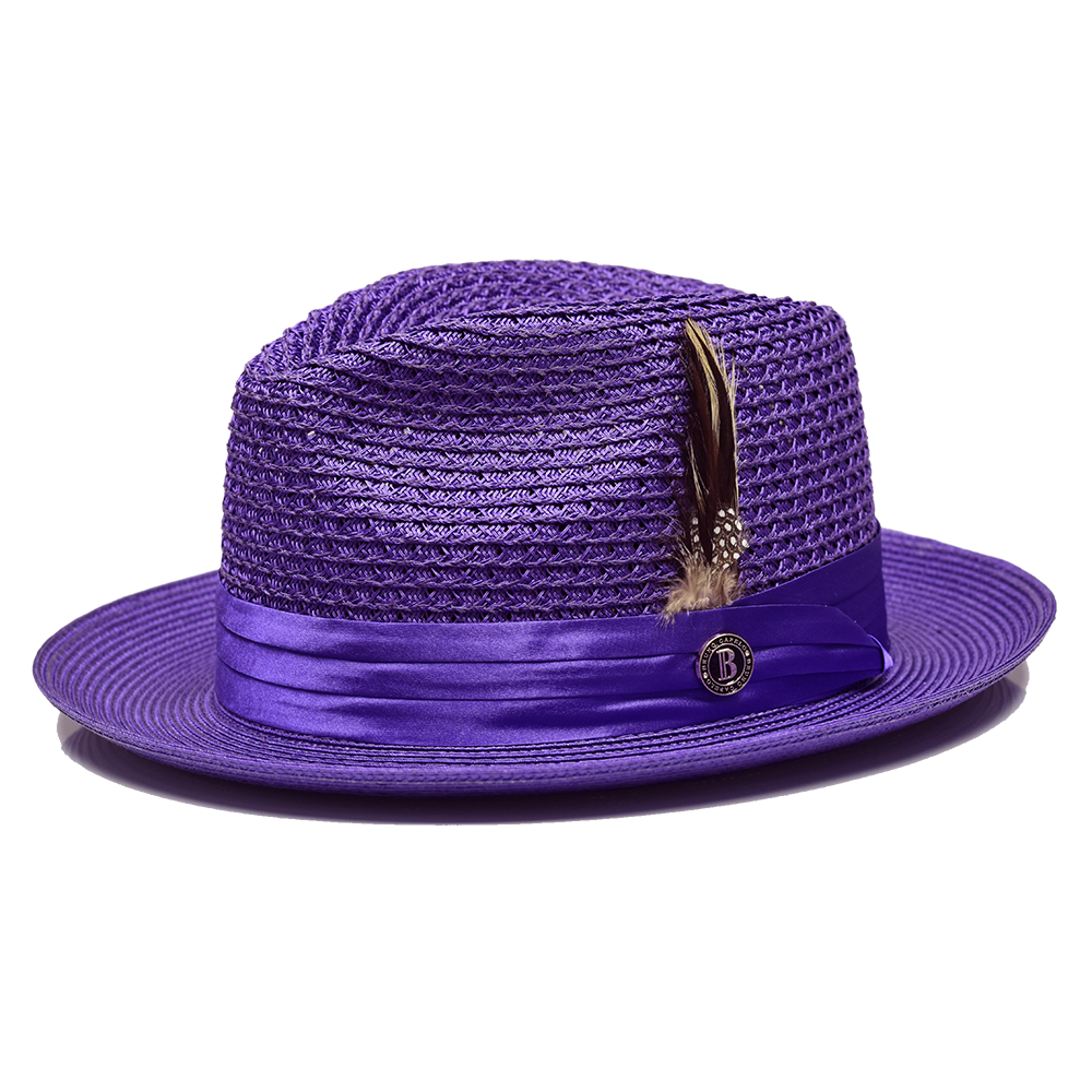 Purple Straw Cap