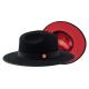 Bruno Capelo Black / Red Bottom Australian Wool Fedora Hat MO-200.
