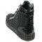 Fiesso Black Genuine Leather High Top Sneaker Shoes FI2364.