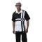 Montique Black / White Sectional Design Short Sleeve Outfit 2078.