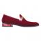 Mauri "Floss" Burgundy Genuine Cashmere Velvet Slip-on Loafers 4940.