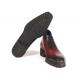 Paul Parkman "791BRD13" Bordeaux Burnished Hand-Painted Genuine Calfskin Oxford Ankle Boots