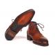 Paul Parkman "646BRW15" Antique Brown Genuine Italian Calfskin Cap Toe Oxford Ankle Boots
