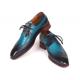 Paul Parkman "6931BLU" Blue / Navy Genuine Calfskin Wingtip Derby Shoes
