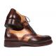 Paul Parkman "027-BJBRW" Brown / Beige Genuine Calfskin Wingtip Oxford Shoes
