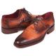 Paul Parkman "5254BRN'' Brown Genuine Calfskin Embossed Leather Derby Shoes