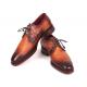 Paul Parkman "5254BRN'' Brown Genuine Calfskin Embossed Leather Derby Shoes