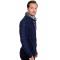 LCR Navy / Blue Button-Up Modern Fit Wool Blend Shawl Collar Sweater 6430