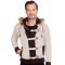 LCR Beige / Brown / Whisky Modern Fit Wool Blend Hooded Cardigan Sweater 6235
