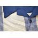 Montique Navy Blue / White Woven Sectional Design Long Sleeve Outfit 2008