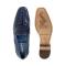 Belvedere "Natale" Navy  Genuine Crocodile and Ostrich Shoes 1029.