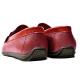 AC Casuals Burgundy Woven Vegan Leather Bit Strap Driving Loafers 6885