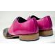 Duca "Livorno" Wine / Pink / Fuchsia Genuine Calfskin Lace-Up Oxford Shoes.
