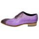 Duca "Marino" Purple / Lavender Hand Painted Embossed Calfskin Oxford Shoes