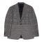 Inserch Black / White Houndstooth Plaid Wool Blend Classic Fit Blazer BL250