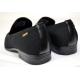 Tayno "Messina" Black Woven Microfiber Slip-On Loafers