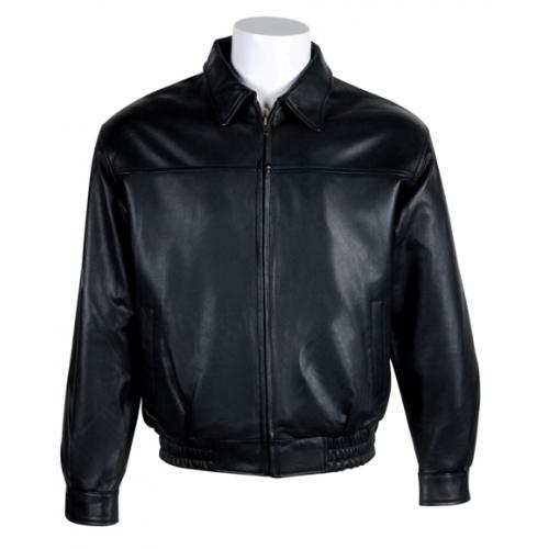 Vintage Black Lambskin Leather Bomber Jacket With Zip Out Faux Fur ...