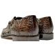 Belvedere "T-Rex" Brown All-Over Genuine Hornback Crocodile Shoes With Eyes