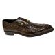Belvedere "T-Rex" Brown All-Over Genuine Hornback Crocodile Shoes With Eyes