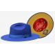 Bruno Capelo Royal Blue / Gold Bottom Australian Wool Fedora Dress Hat MO-210.